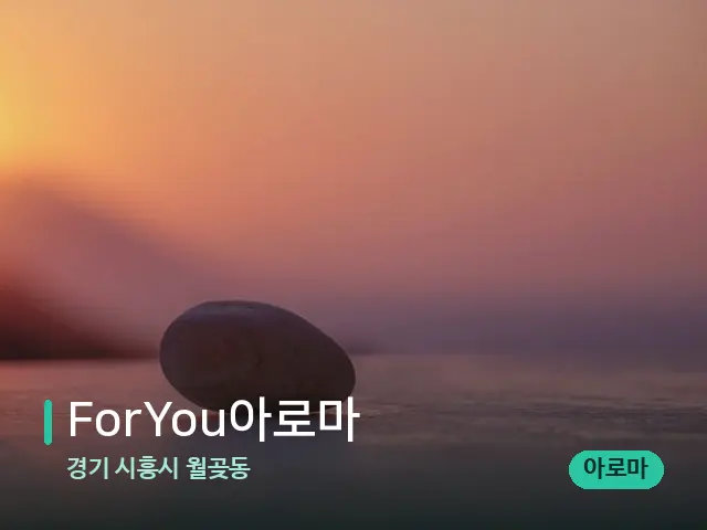 경기 시흥시 월곶동 ForYou아로마 — 핫스톤을 올린 관리 장면
